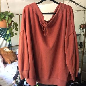 aerie oversized off the shoulder sweatshirt